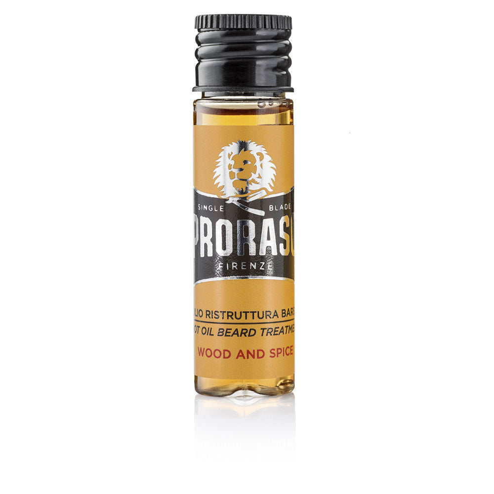 Tratamiento de aceite para barba WOOD AND SPICE Hot 4 x 17 ml