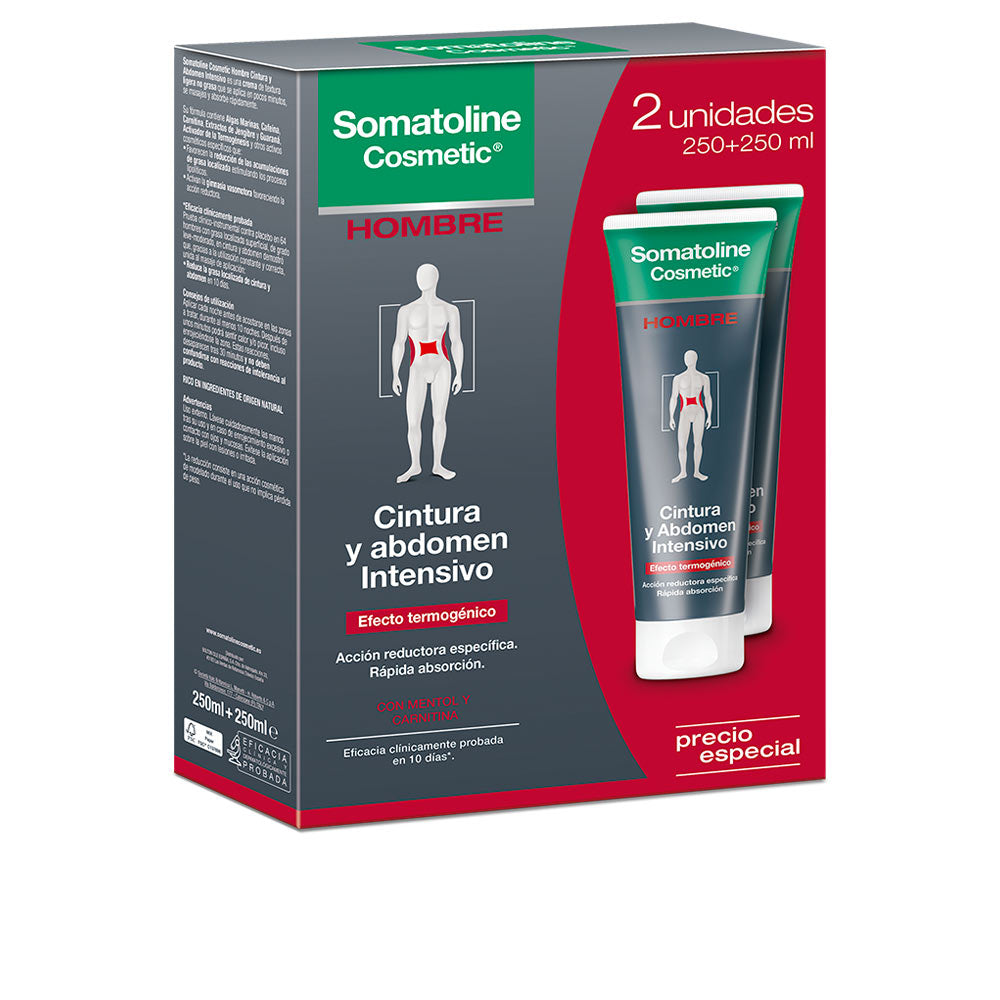 HOMBRE CINTURA &amp; ABDOMEN REDUCTOR INTENSIVO set 2 x 250 ml