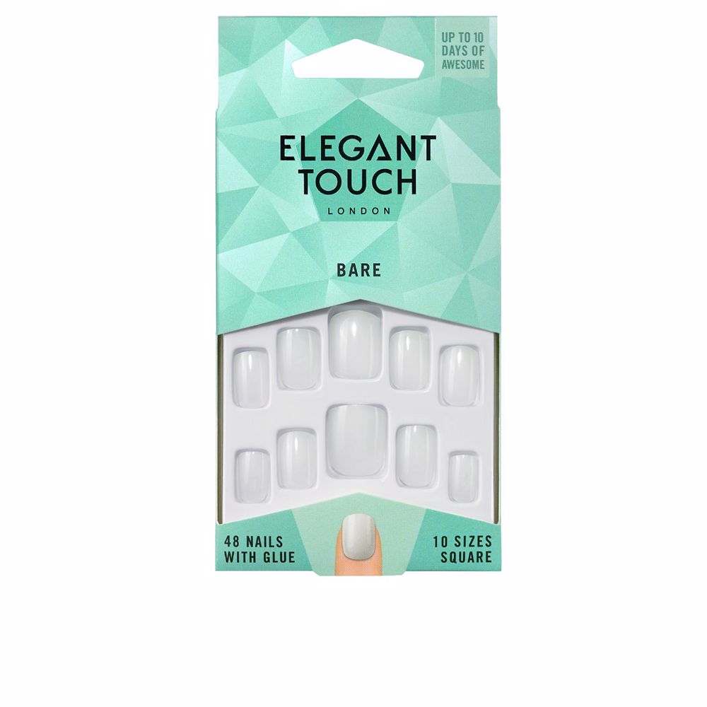 TOTALLY BARE nails with glue