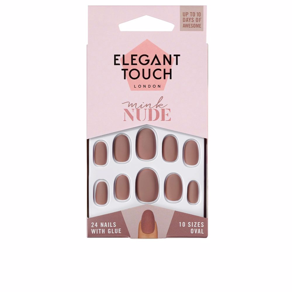 POLISHED COLOUR nails with glue oval