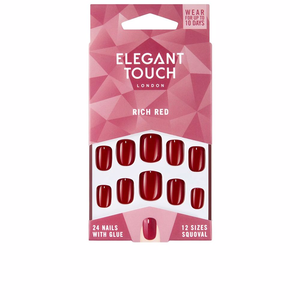 POLISHED COLOUR nails with glue squoval