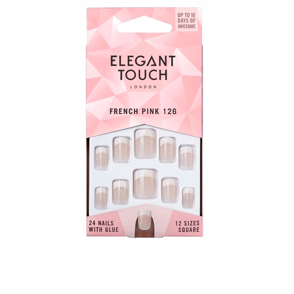 FRENCH pink nails with glue square
