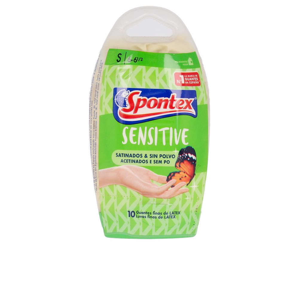 Guantes sensibles al látex satinados sin polvo talla S