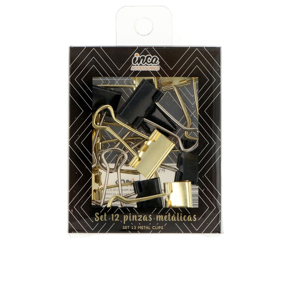 METALLIC THONGS black and gold 1.9 cm 12 units