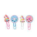 UNICORN AND DONUTS CLIPS 6 x 2.5 cm 4 u