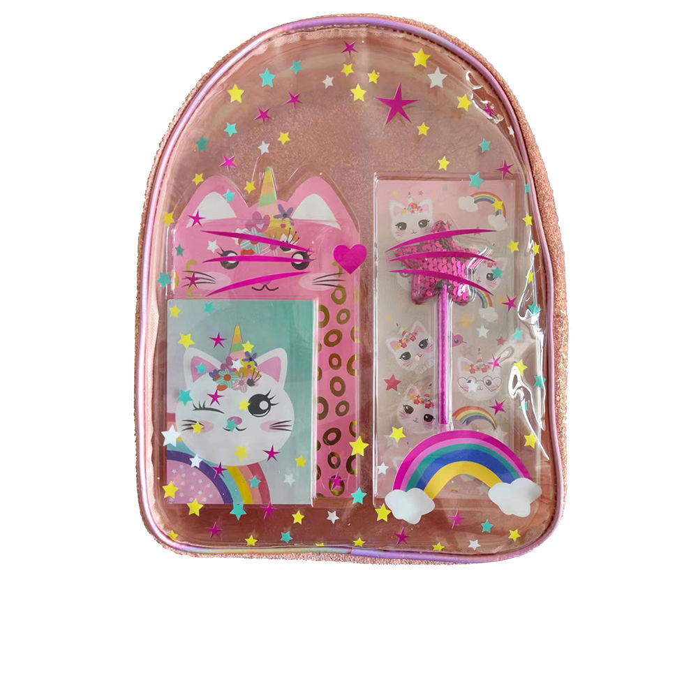 TRANSPARENT MOCHILA GATO LOTE 5 pz