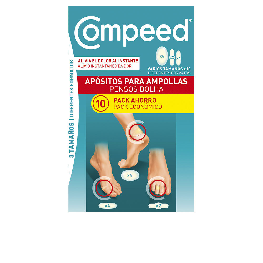 Blister plasters, assorted 3 sizes, 10 units