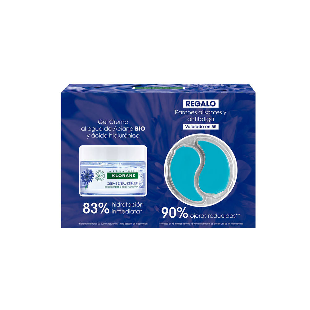ORGANIC CORNFLOWER &amp; HYLURONIC ACID FACE AND EYES GEL- CREAM CASE 2 pcs