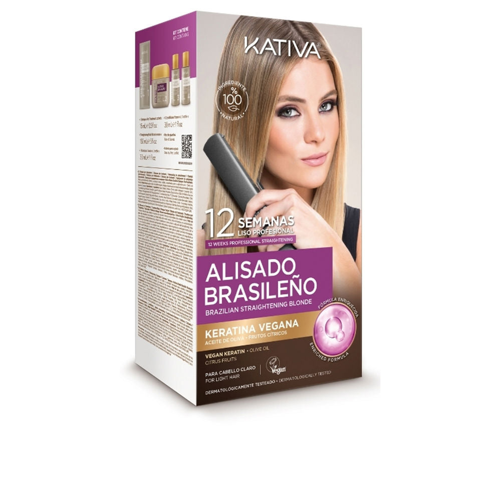 KATIVA PROFESSIONAL BRAZILIAN STRAIGHTENING PRO BLONDE CASE 6 pcs