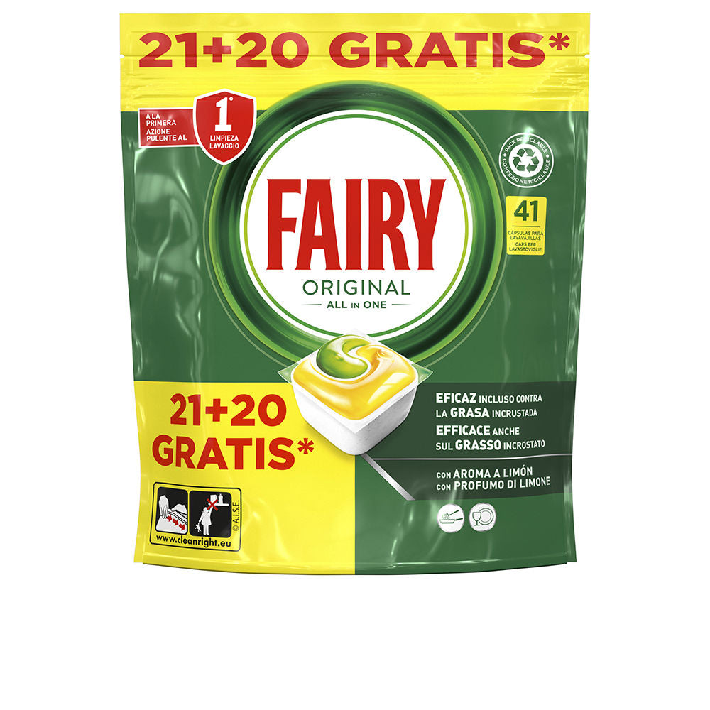 Cápsulas lavavajillas FAIRY ALL IN 1 LEMON 41 u
