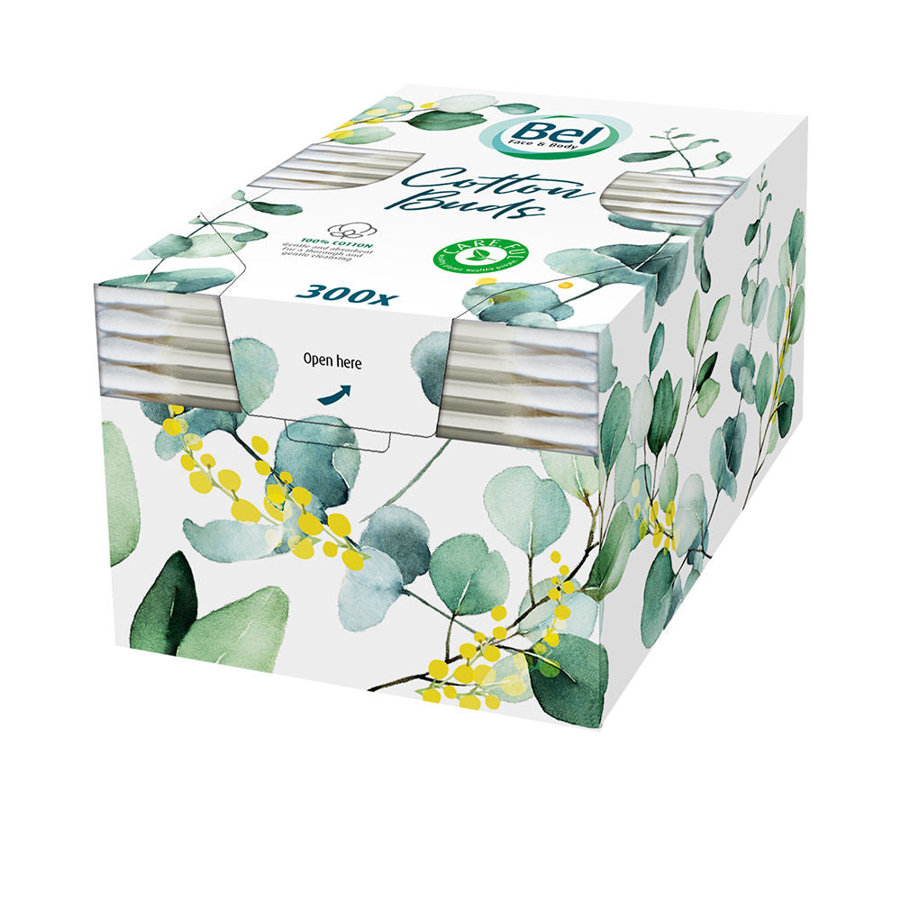 Hisopos de algodón BEL PREMIUM 100% libres de plástico 300 uds