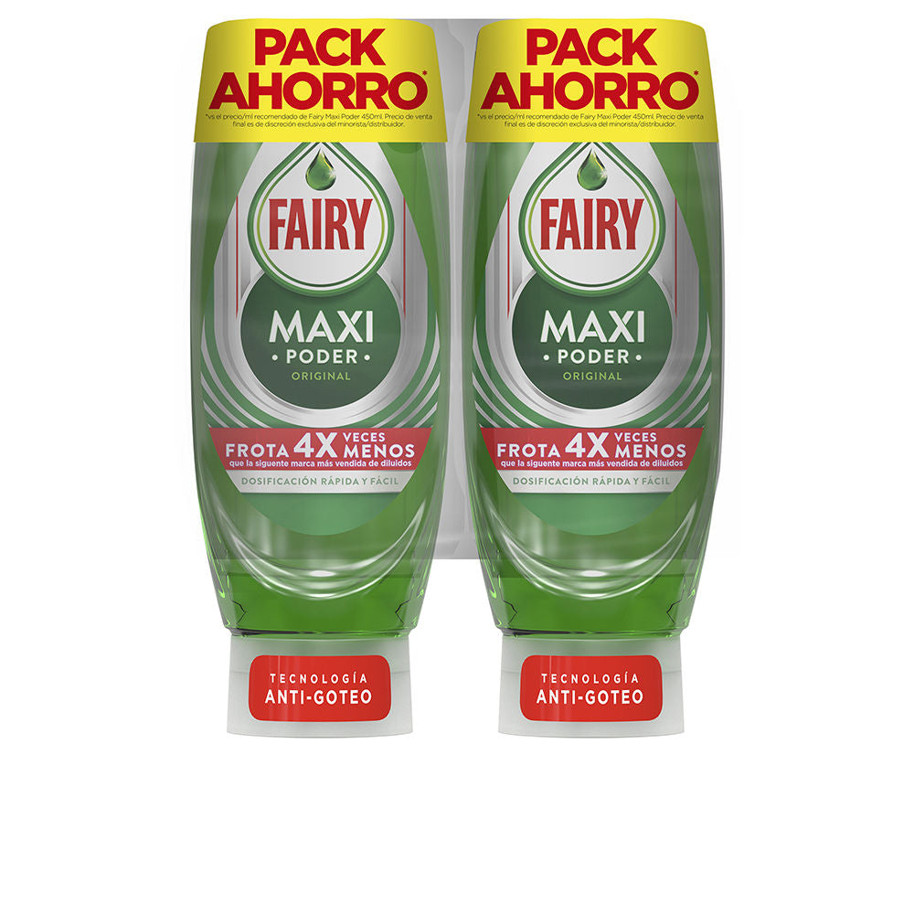 Set de detergente lavavajillas concentrado Fairy Max Power (2 x 450 ml)