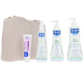 Estuche con ruedas beige, 5 piezas