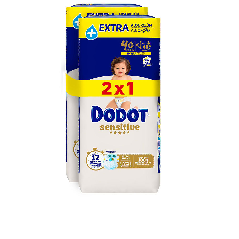 Pañales DODOT SENSITIVE EXTRA talla 4 10-15 kg 96 unidades