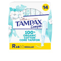 TAMPAX 100% ORGANIC COTTON regular cap 14 units