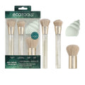SEA GEMS MAKEUP BRUSHES + SPONGE SET (4 pcs)
