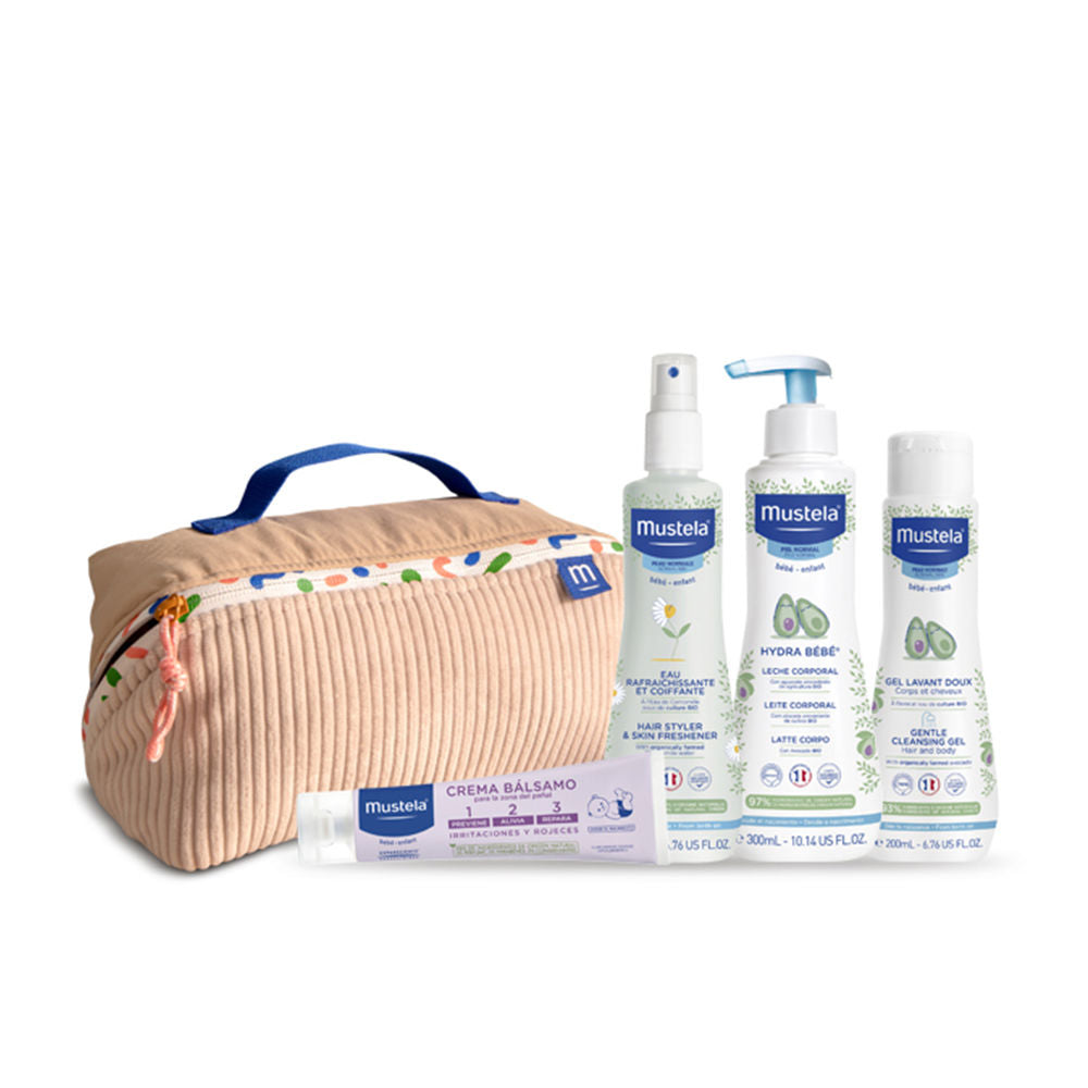 BABY-CHILD GREEN VANITY TOILETRY BAG CASE 5 pc