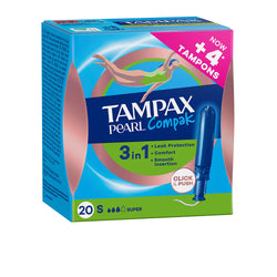 TAMPAX PEARL COMPAK super tampon 20 units